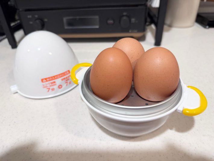 目皿をセットしたまごを乗せる