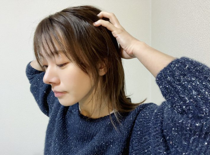 無印良品「水のいらないシャンプー」を使う高木沙織