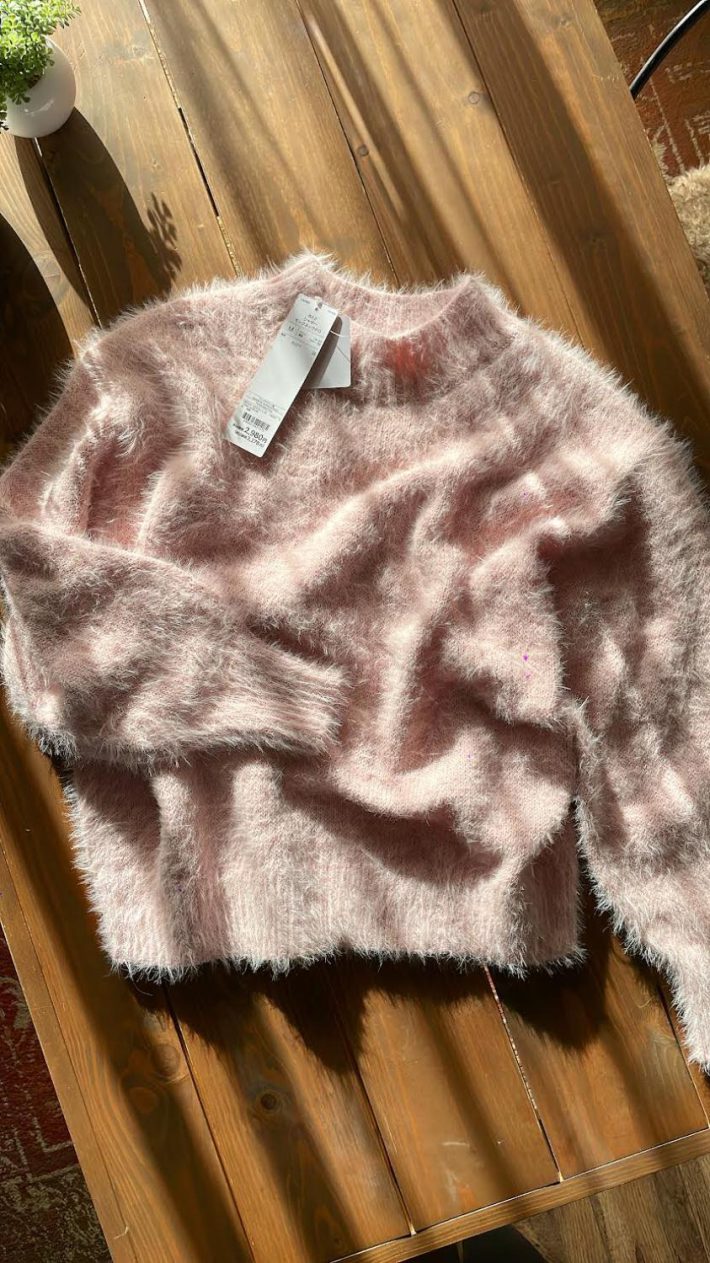 イオンのシャギーモックネックプルオーバー