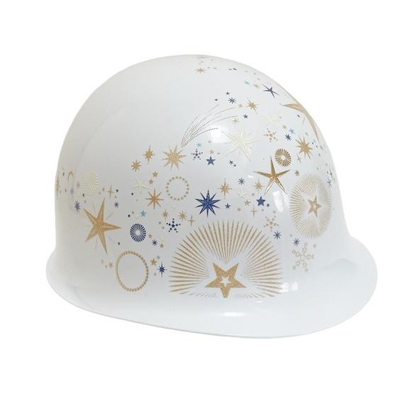 頭上（ヘルメット上）で輝く星