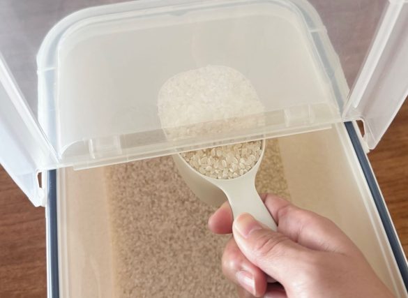 米をすくってすり切るだけでおしまい