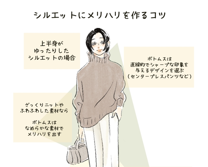 シルエットにメリハリを作るコツ
