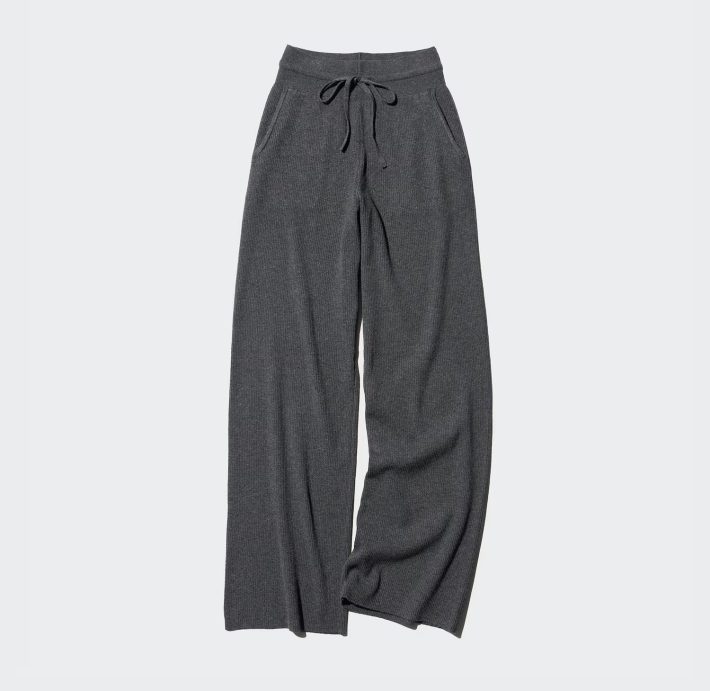 ウォッシャブルニットリブパンツ