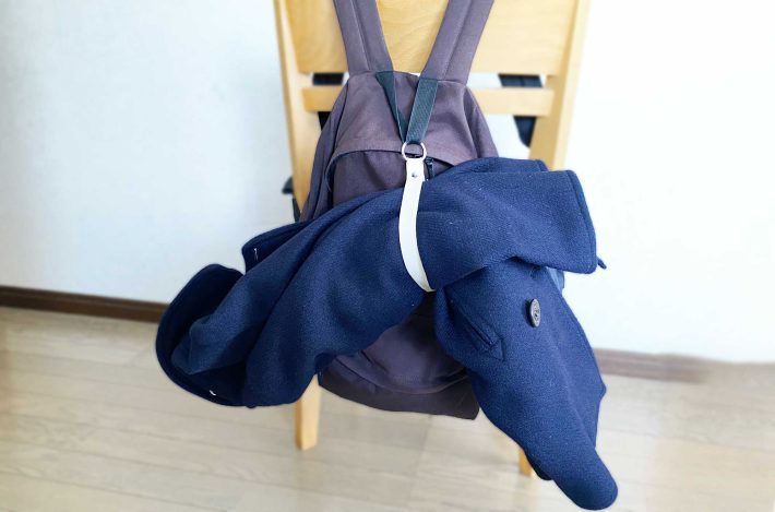 リュックを背負ったときには、こんな感じになります