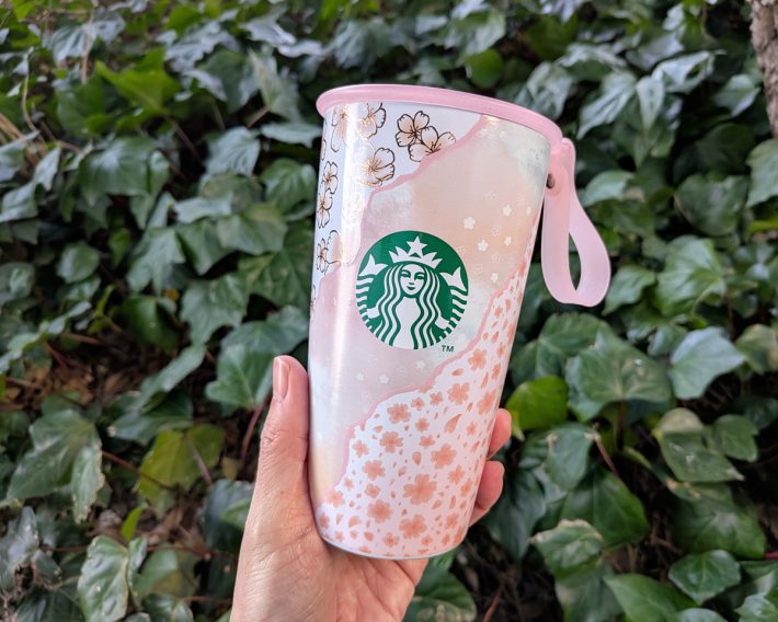 SAKURA2025ストラップカップシェイプステンレスボトルレイヤード355ml　5000円