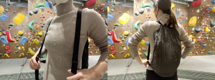 ダイソー　『Standard Products(スタンダードプロダクツ)』の折りたたみリュック