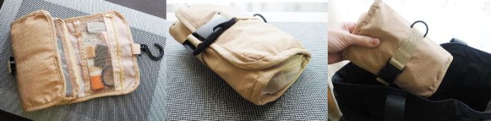 ダイソーブランド『Standard Products(スタンダードプロダクツ)』「ソフトナイロン吊り下げバッグ（３段：BE）」