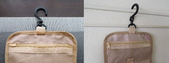 ダイソーブランド『Standard Products(スタンダードプロダクツ)』「ソフトナイロン吊り下げバッグ（3段：BE）」