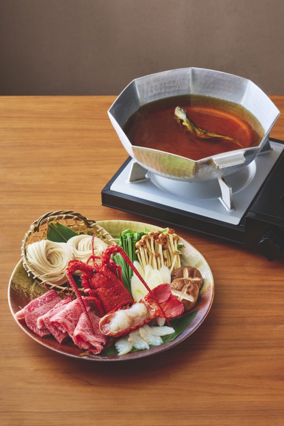 星野リゾート名物の「あご出汁しゃぶしゃぶ会席」