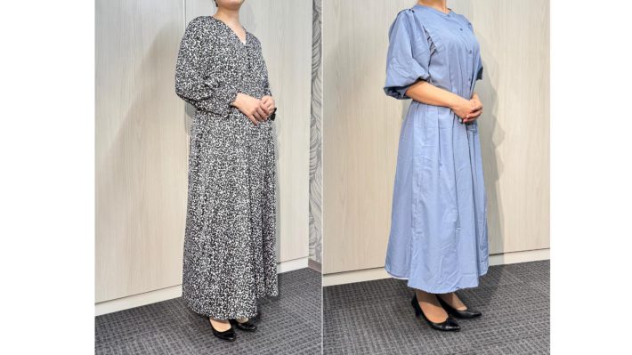 体のラインが隠れるワンピース