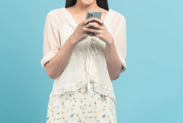 花柄のワンピース