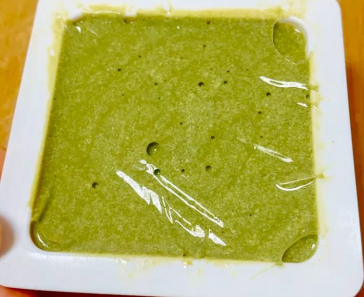 作り方②・抹茶の腸活ふわふわスフレ