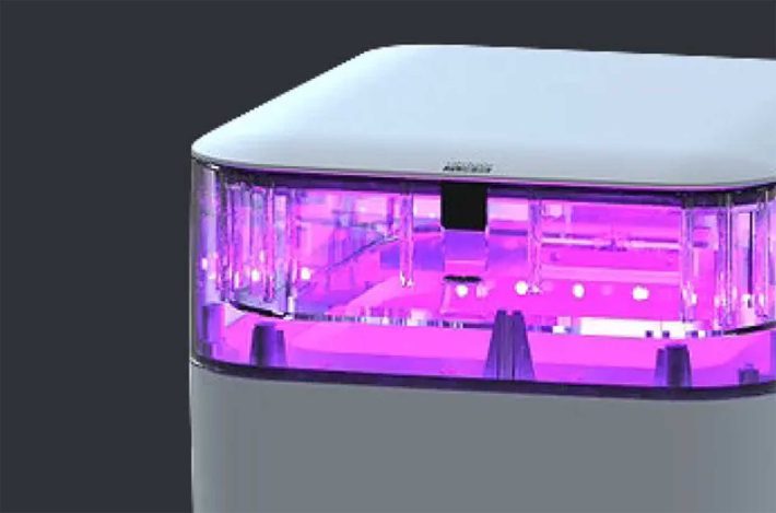 自動開閉するとUVCライトが機能する