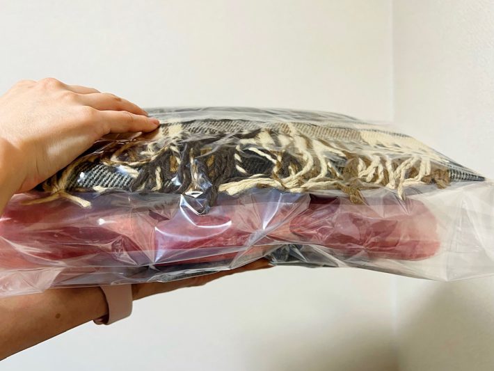 ダニ対策吊るせる衣類圧縮袋