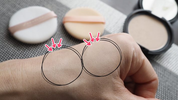 パウダー用パフを使い比べ！ 『ROSY ROSA（264円）』と『ダイソー（110円）』