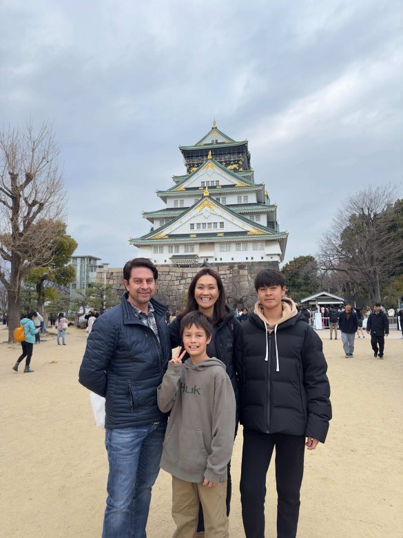 2年前の冬。大阪城にて