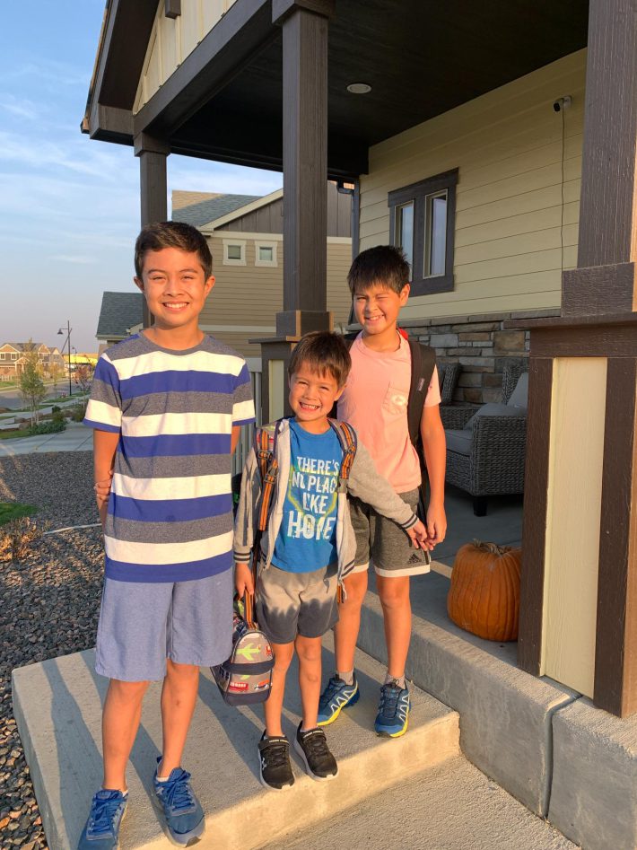 当時カイくんは中2、コビくん小6、ライアンくんは幼稚園生