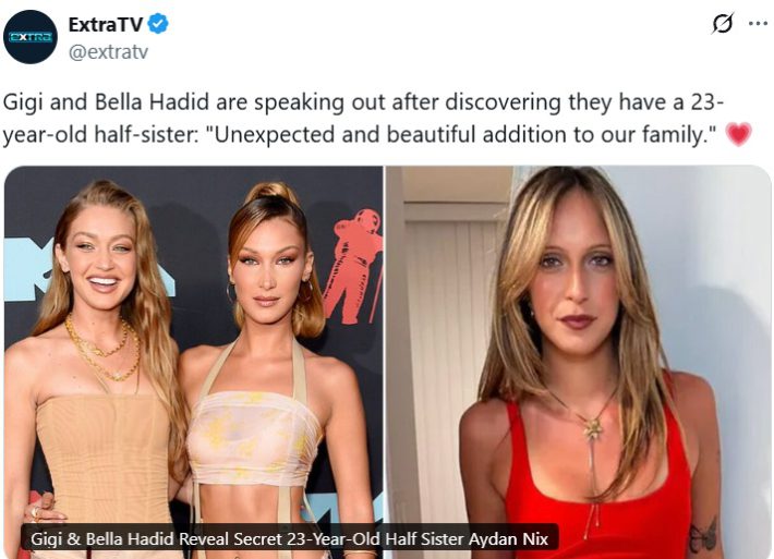 ジジ＆ベラと異母妹のエイダン・ニックスさん