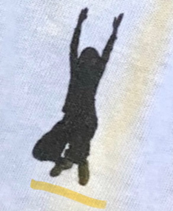 黄色い線の位置が地面。ジャンプしたら普通に立っているより低くなった