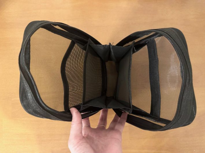 メッシュ 縦型ポーチ