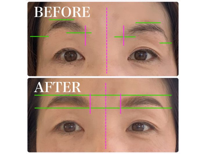 ずれ眉補正テクニック