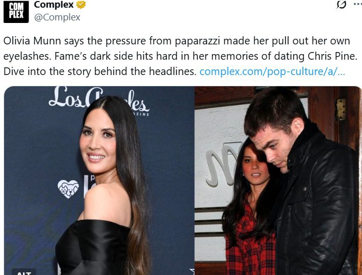 激写されたオリヴィア・マン＆クリス・パインの密会写真