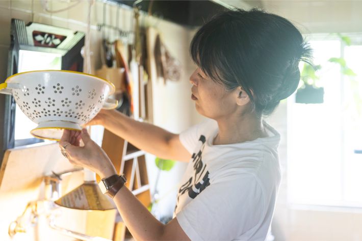 ホーローの水切りボウルは特にお気に入り