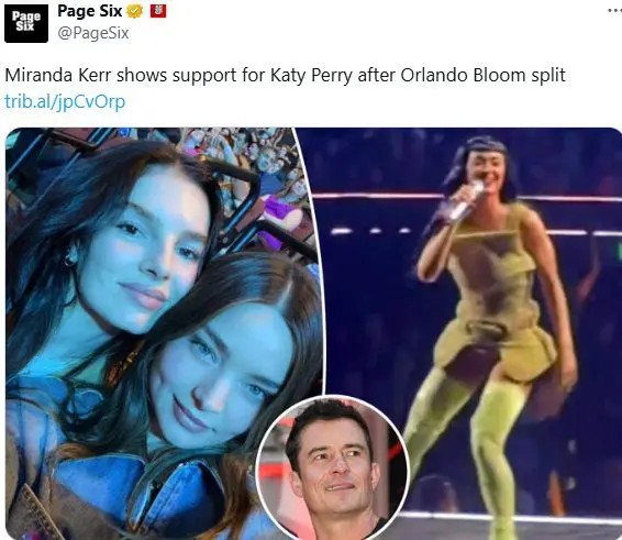 ケイティ・ペリーに応援メッセージを送ったミランダ・カー