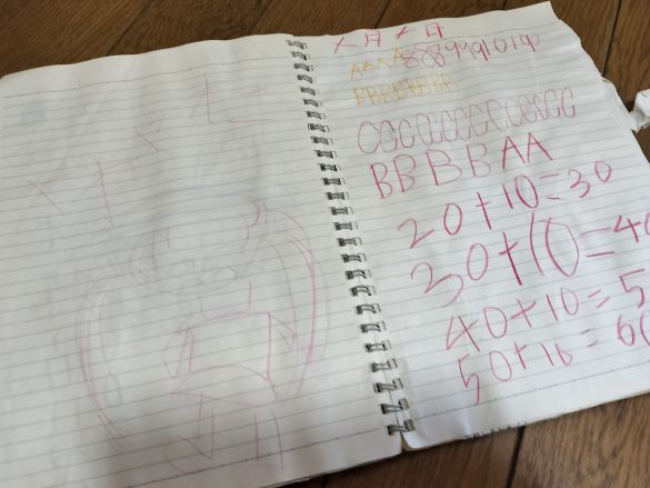 幼少期の英語のノート