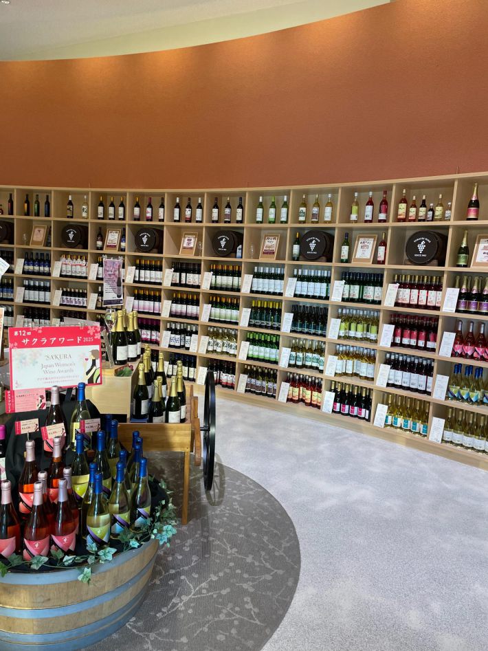 十勝ワインがずらり