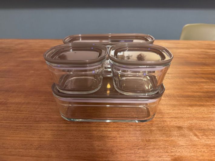 3COINS「耐熱ガラス保存容器」