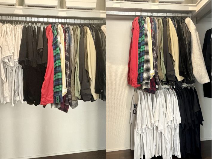 ニトリの「伸縮するクローゼット吊り下げハンガー」