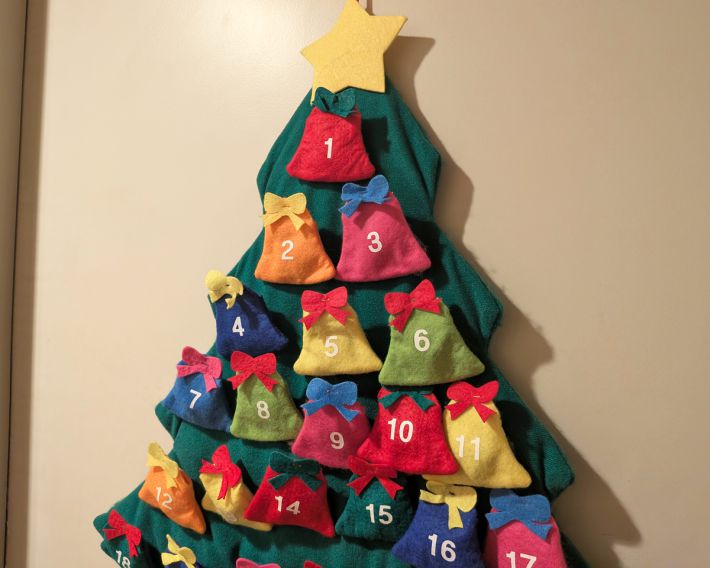 アドベントカウントダウンフェルトツリー(ベル)　1個【クリスマス】　2068円