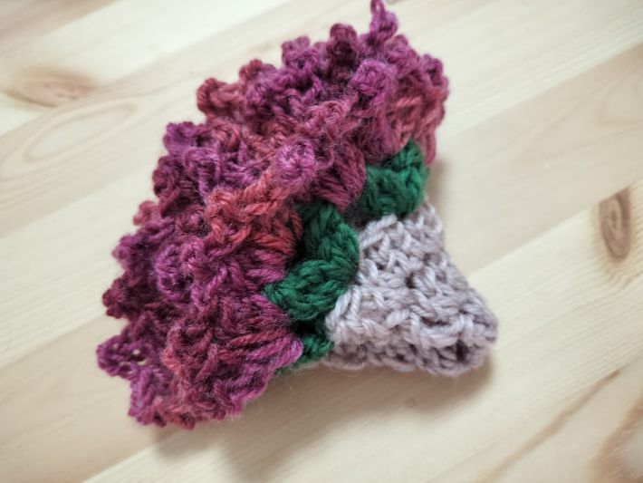 巻くと花束になるというコースター