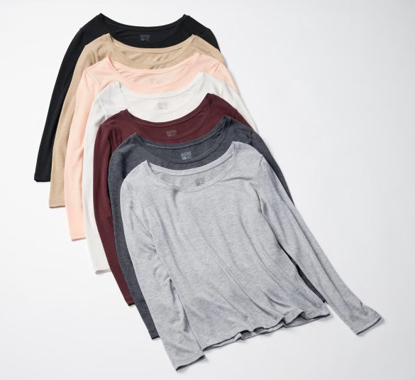 ヒートテックカシミヤブレンド UネックT（ユニクロ公式オンラインストアより）