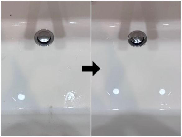 洗面ボウルのビフォー・アフター