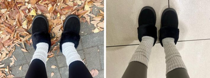 左：ユニクロ、右：ダイソー