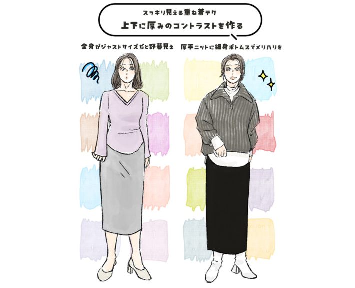 重ね着　オフィカジ編