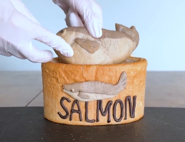サーモン缶からサーモン