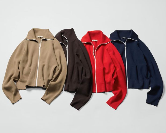 UNIQLO：C ミラノリブフルジップカーディガン