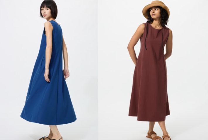 ユニクロ「ウルトラストレッチエアリズムワンピース/ノースリーブ」