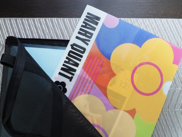 「ナイロンメッシュ 縦型書類ケース・仕切り付」690円/税込