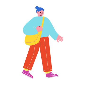 歩く女性のイラスト