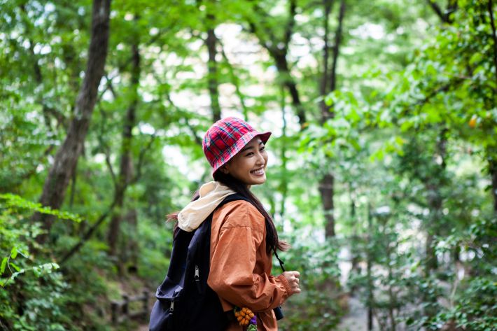 登山　女性