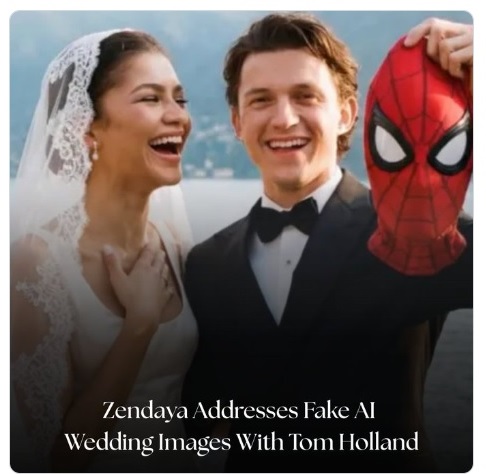 AIで生成されたゼンデイヤとトム・ホランドの結婚式画像