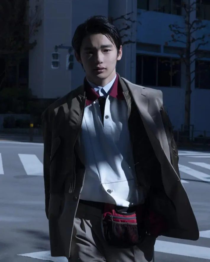 SHIBUYA PARCO 2026 S/S NEW LOOKにてGUCCIの最新コレクションを纏った冨永章胤（株式会社パルコのリリースより）