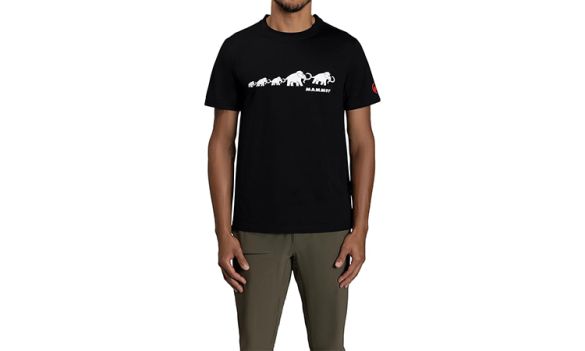 [MAMMUT] メンズ QD ロゴプリント Tシャツ AF QD Logo Print T-Shirt AF 1017-02012 00255 ブラックPRT3 S