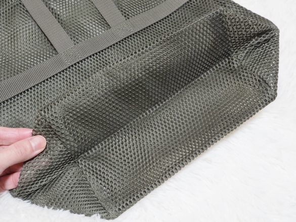立体メッシュ持ち手付き巾着