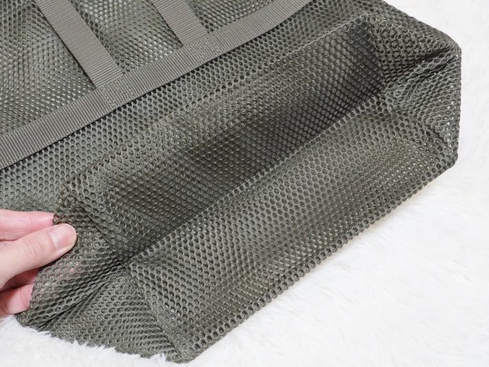 立体メッシュ持ち手付き巾着