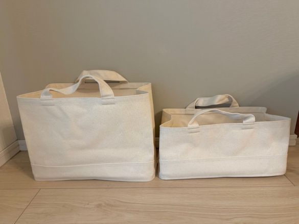 綿帆布 持ち手付ソフトボックス